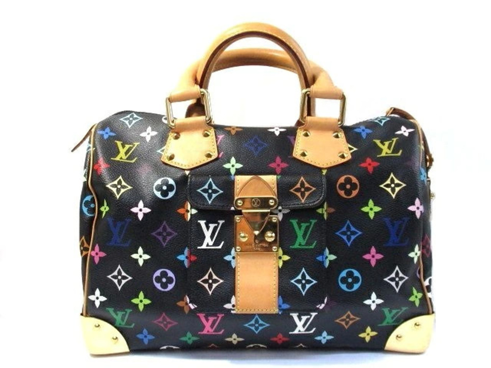 LOUIS VUITTON Multicolor Speedy Boston Bag Noir Black